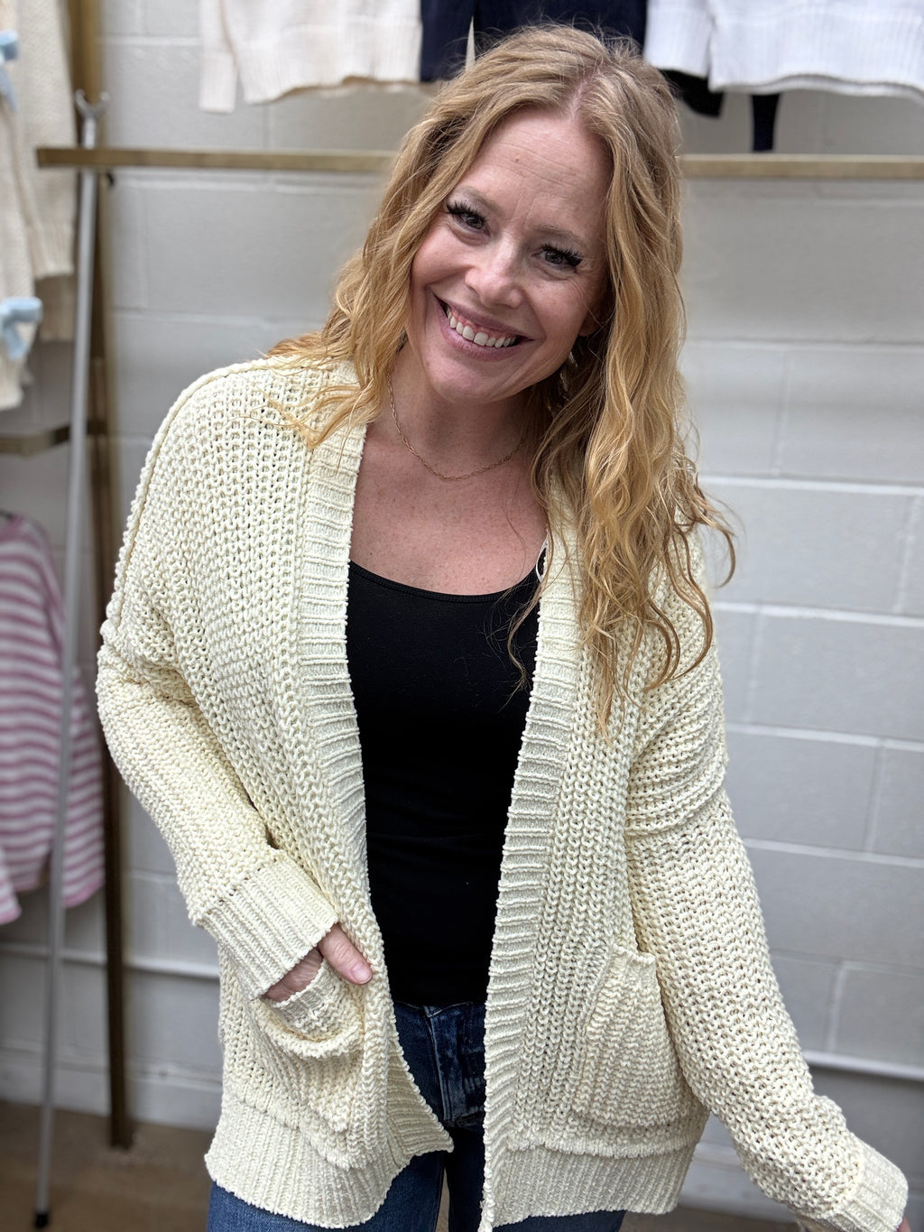 Silver Lining Chenille Cardi