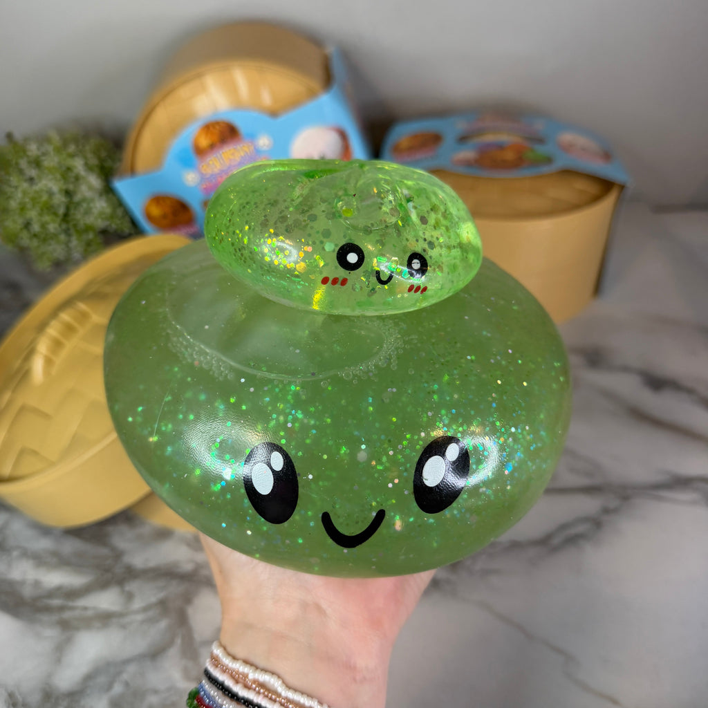 Squishy Toy - XL Dumpling, Quick Squeeze Glitter
