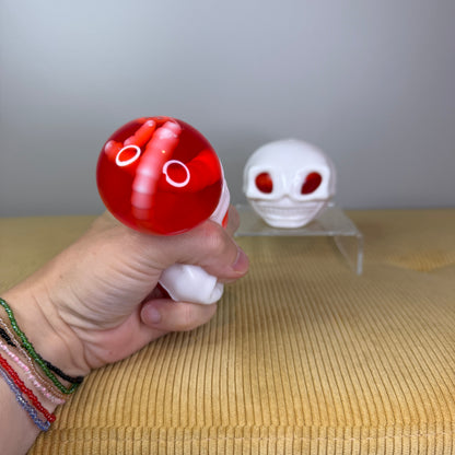 Squishy Toy - Halloween - Skull Head + Worms