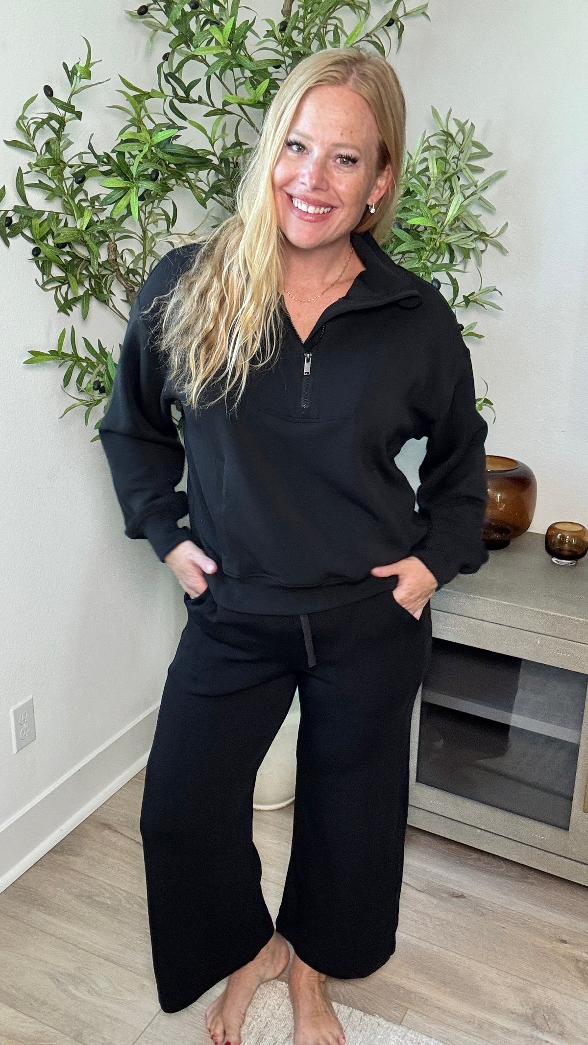 Lounge Life 3/4 Zip Top