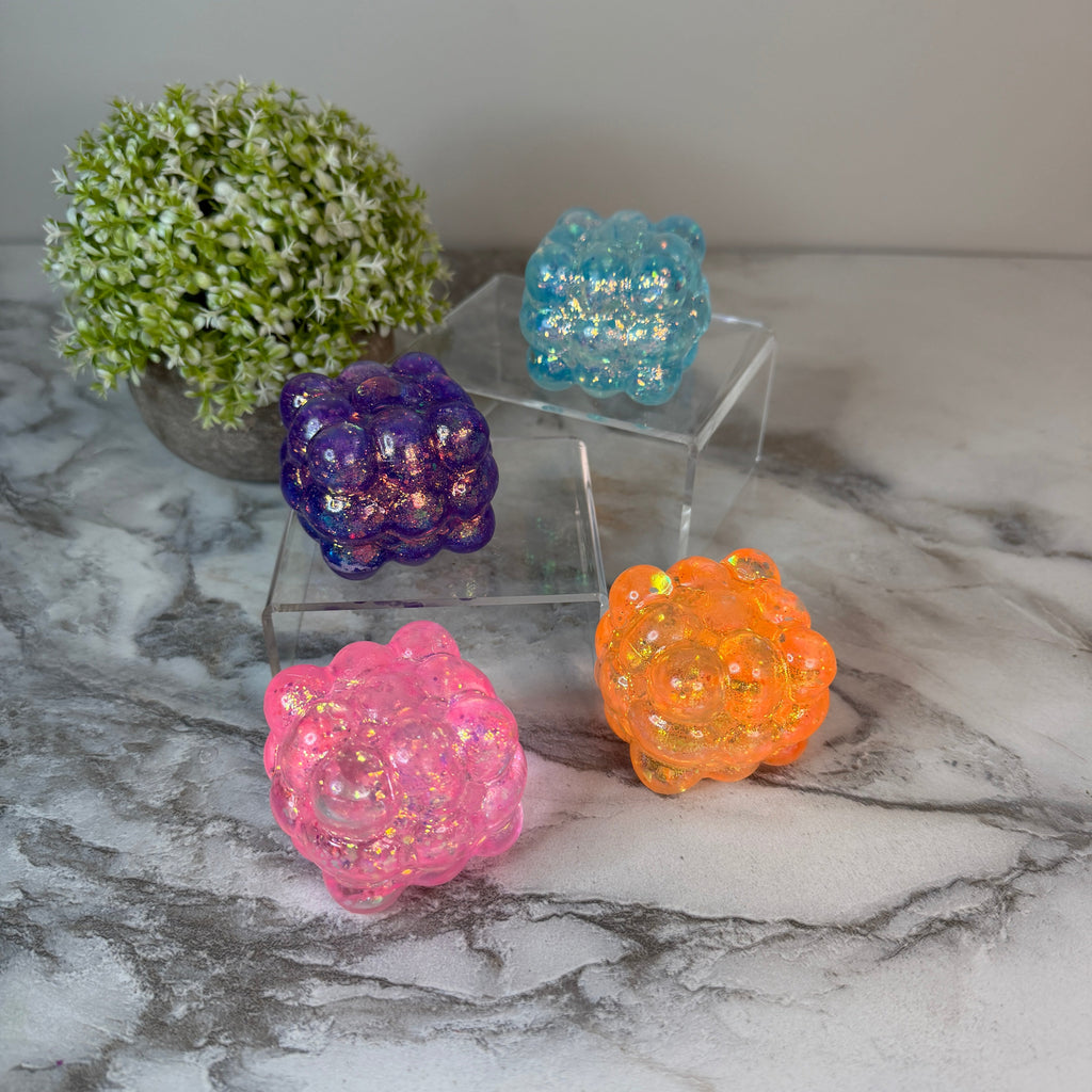 Squishy Toy - Smooth Nine Cube, Glitter - PREORDER