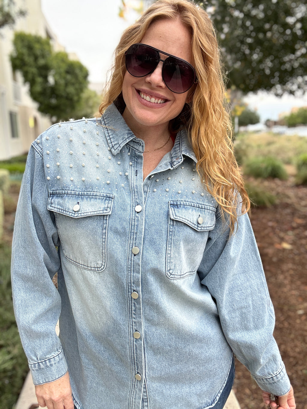 Leave a Little Sparkle Denim Jacket