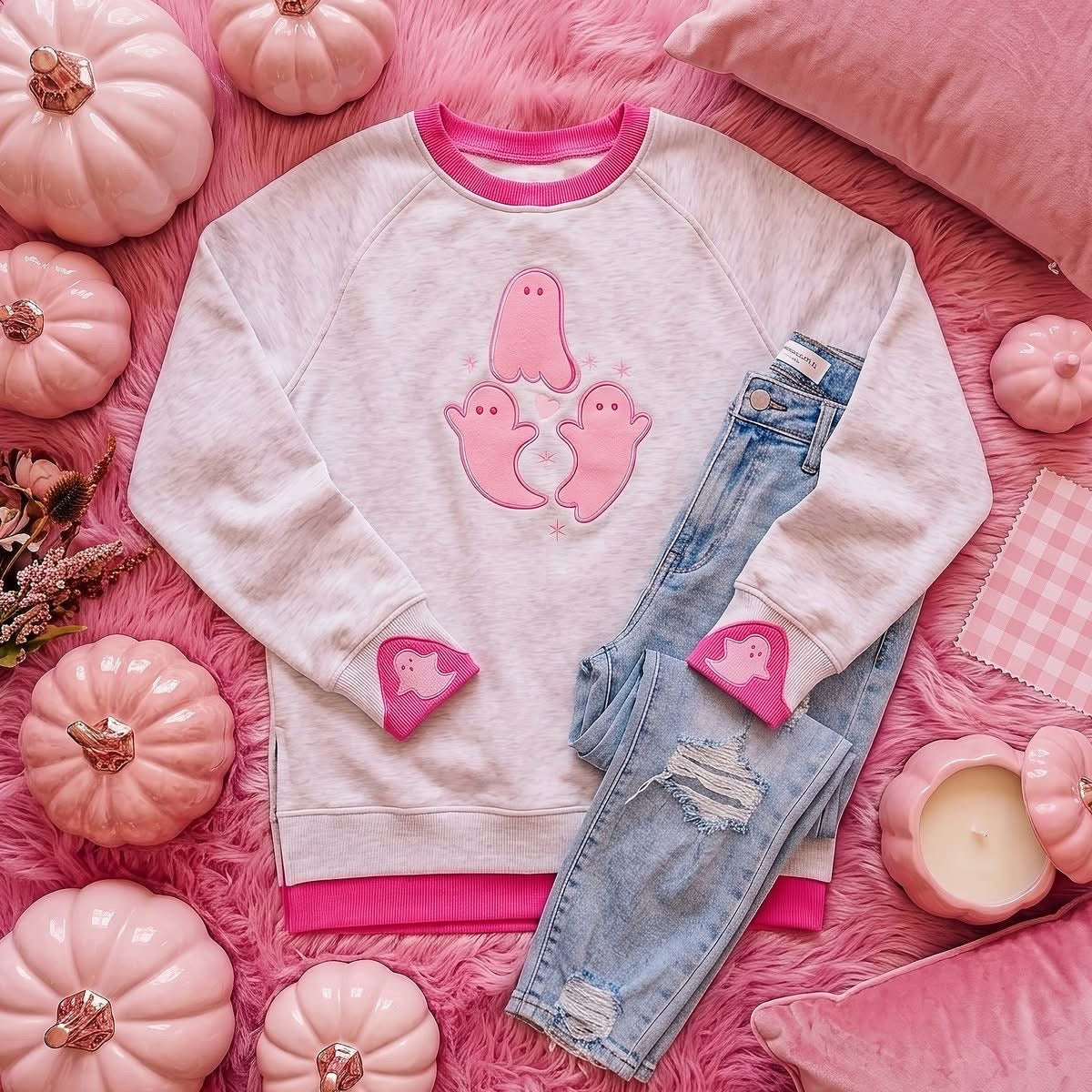 Pretty Little Ghosts LayerPop™ Double Cuff Sweatshirt Custom Order