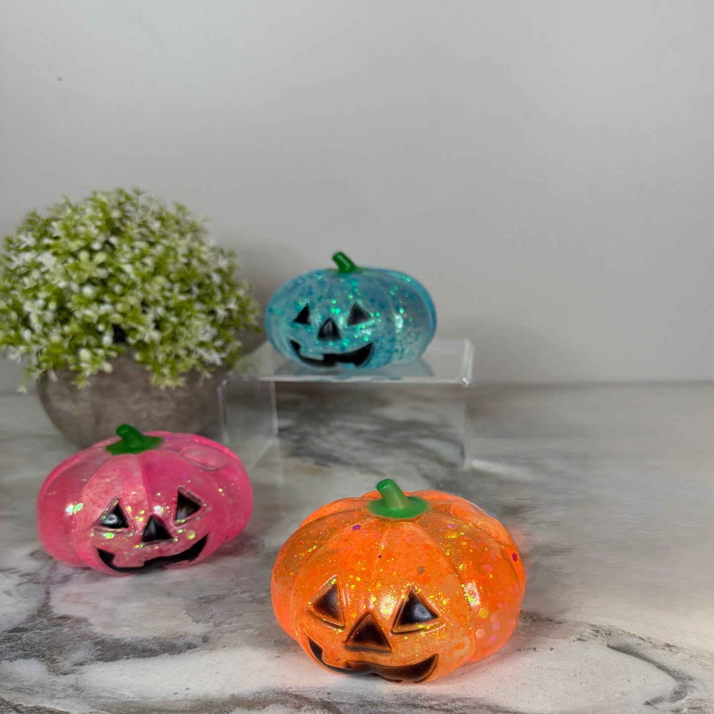 Squishy Toy - Halloween Glitter Pumpkin
