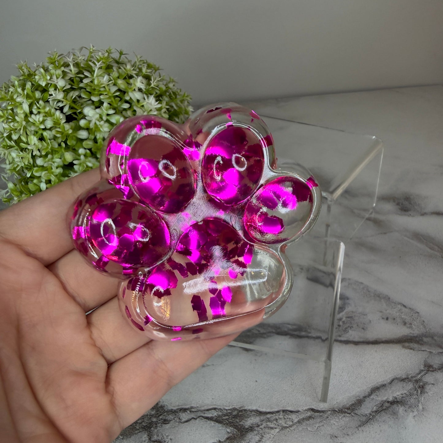 Squishy Toy - Paw Print, Glitter - PREORDER