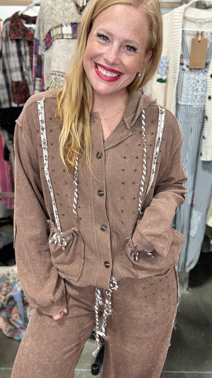 Chocolate Dreams Button Up & Jogger