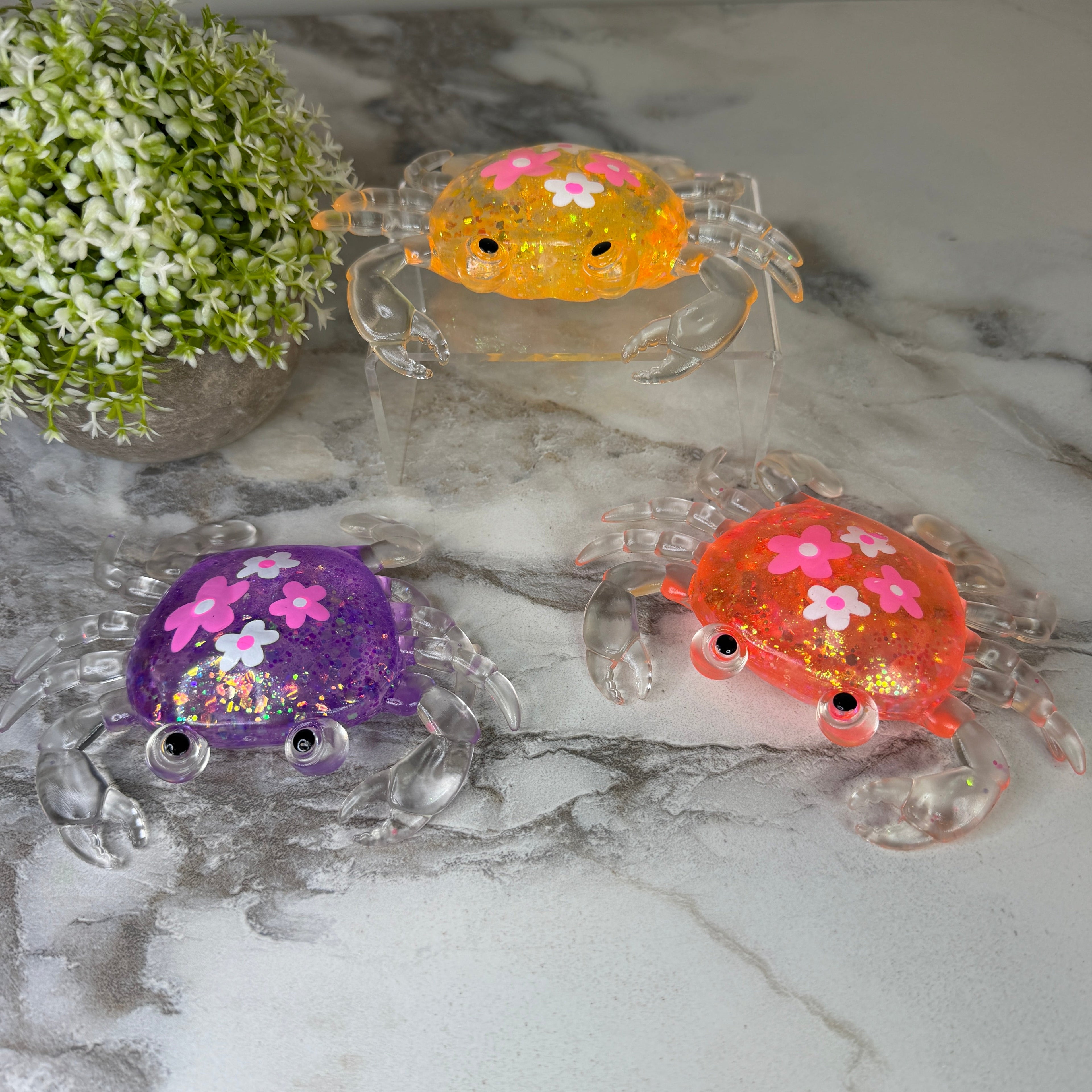 Squishy Toy - Glitter Crab