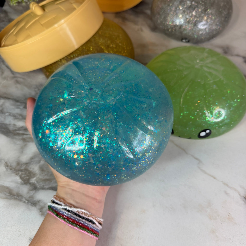 Squishy Toy - XL Dumpling, Quick Squeeze Glitter