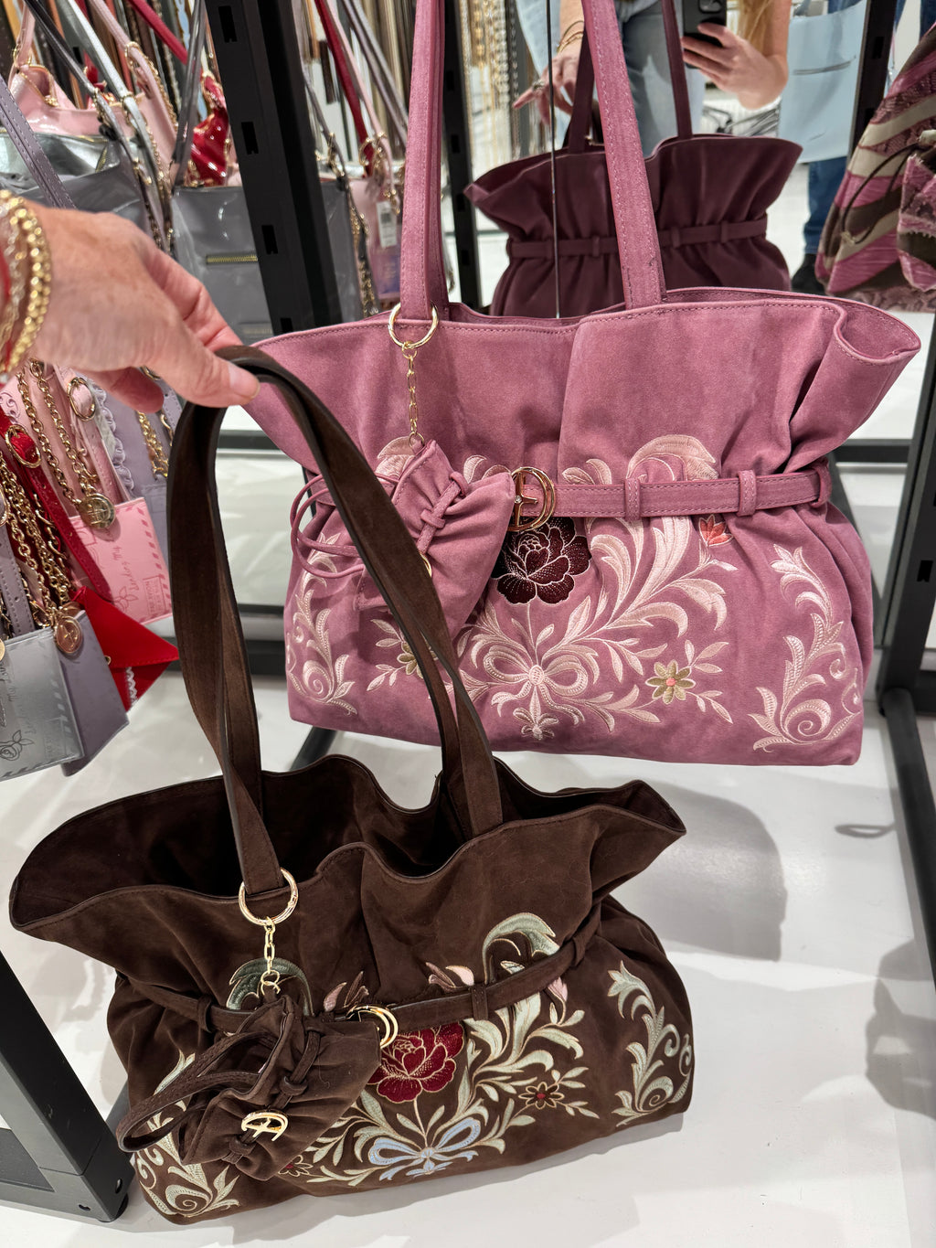 Ruche Royal Embroidered Tote
