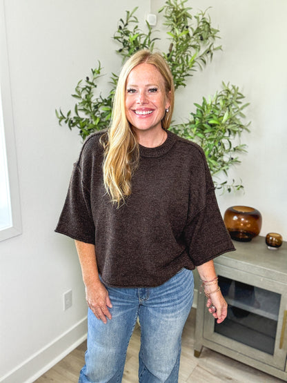 The Chocolate Edit 3/4 Sleeve Sweater