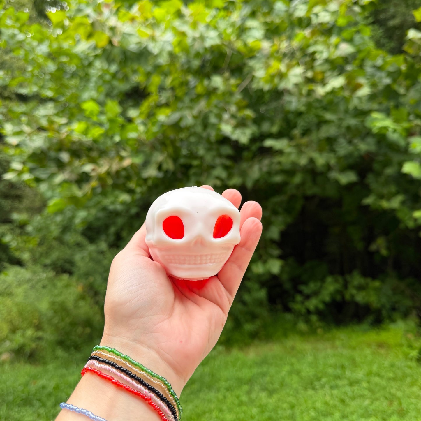 Squishy Toy - Halloween - Skull Head + Worms