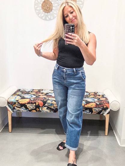 High Rise Barrel Jean