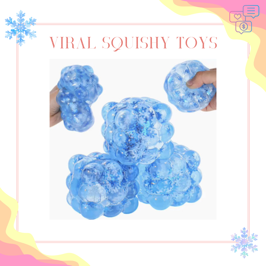 Squishy Toy - Blue Snowflake Nine Cube - PREORDER