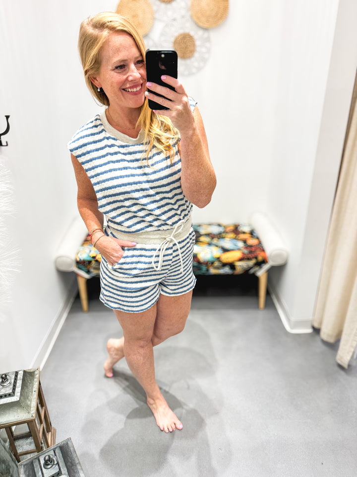 Beach Bound Stripped Romper