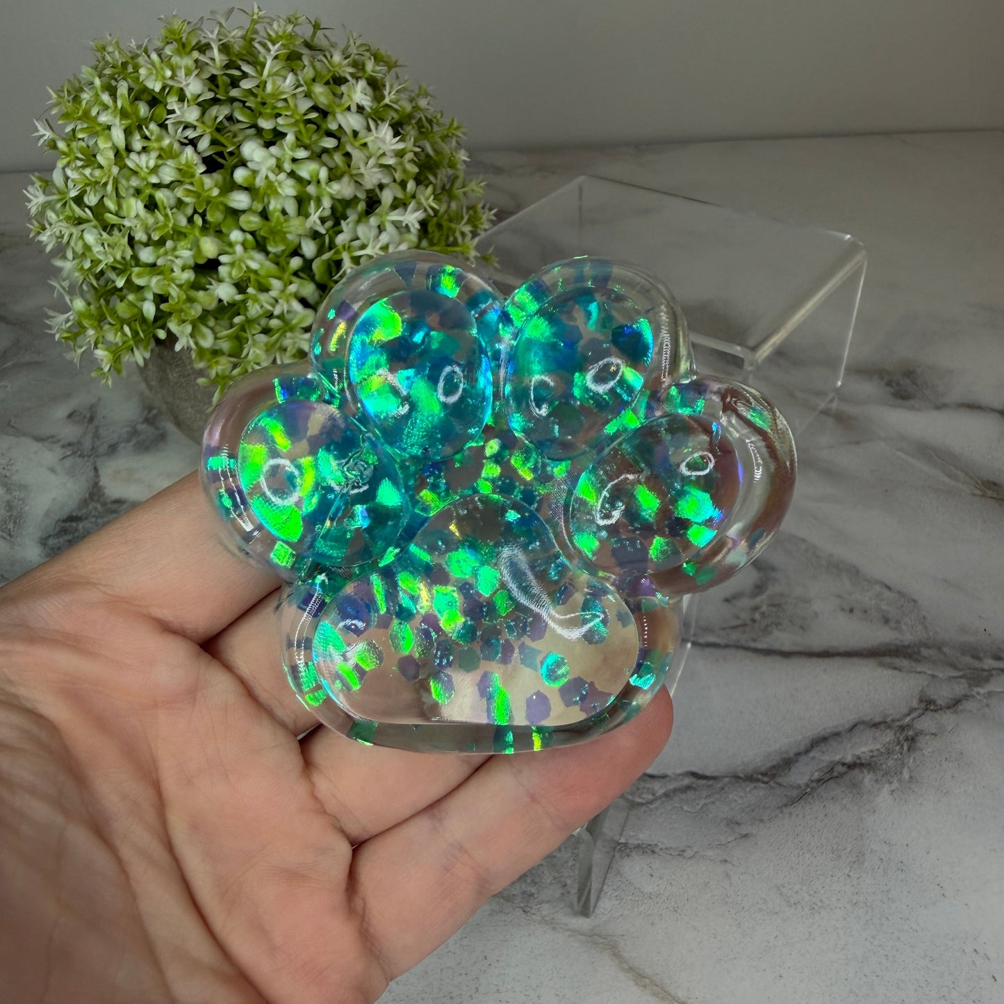 Squishy Toy - Paw Print, Glitter - PREORDER