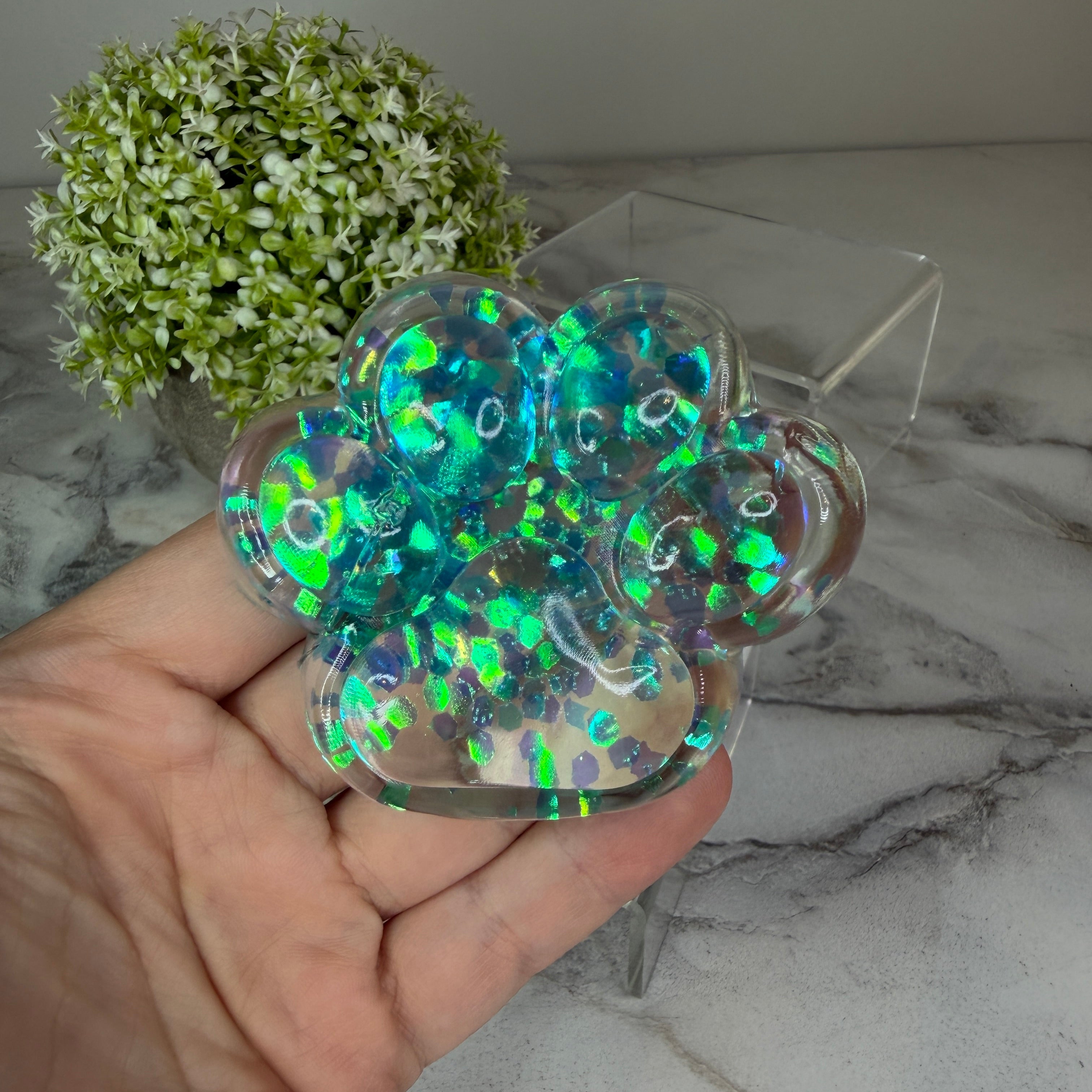 Squishy Toy - Paw Print, Glitter - PREORDER