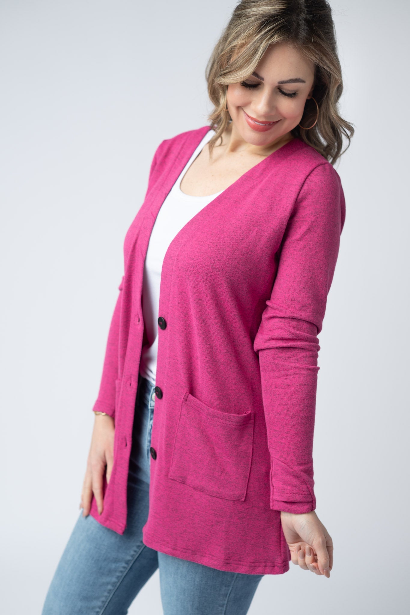 IN STOCK Cori Cardigan - Hot Pink
