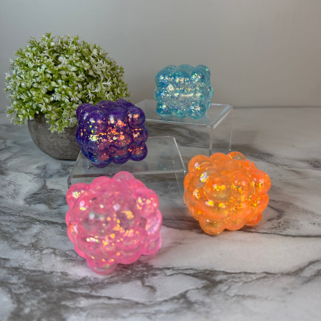 Squishy Toy - Smooth Nine Cube, Glitter - PREORDER