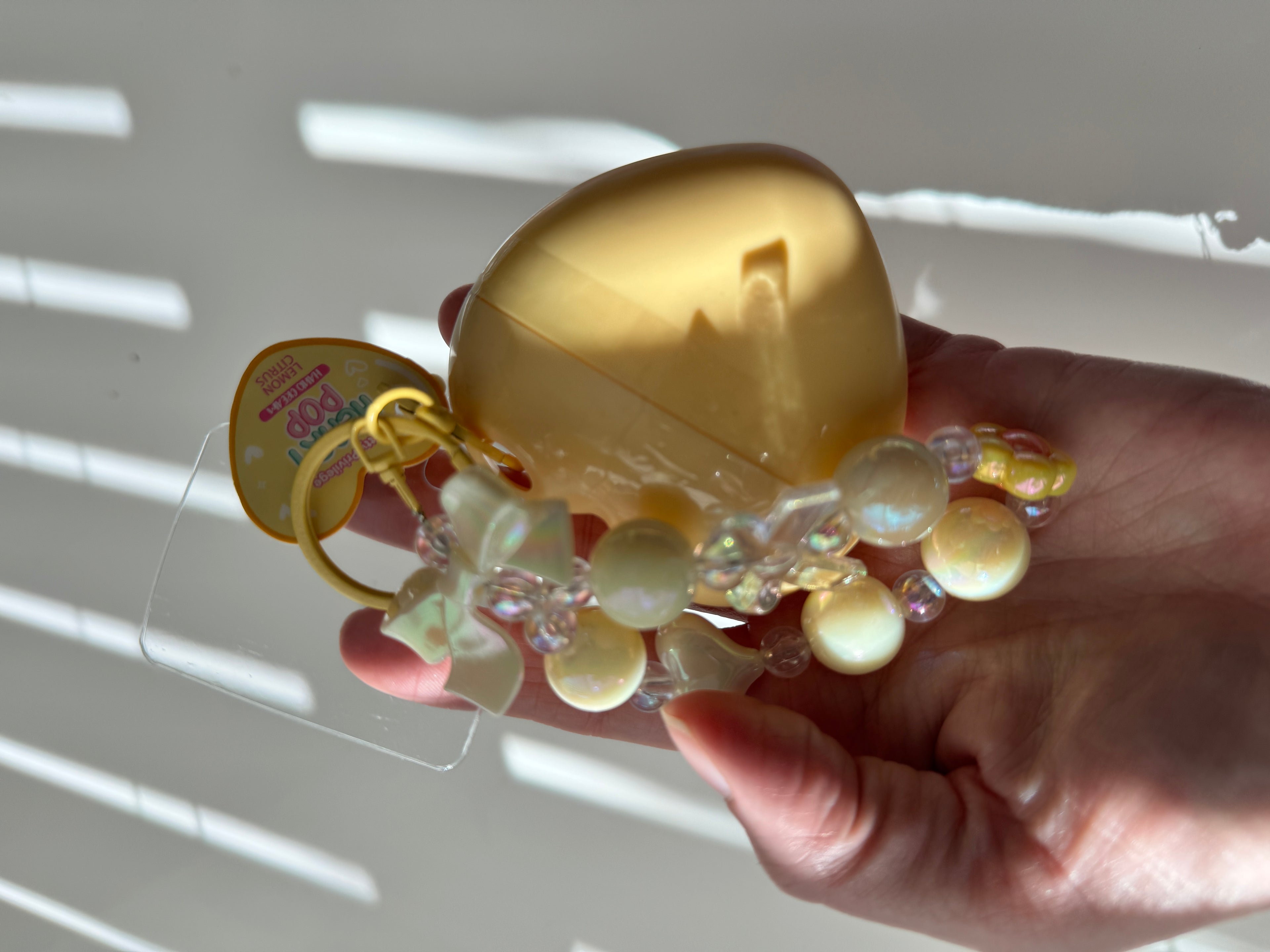 Heart Pop Hand Cream Keychain W/ Cell Phone Case Tether