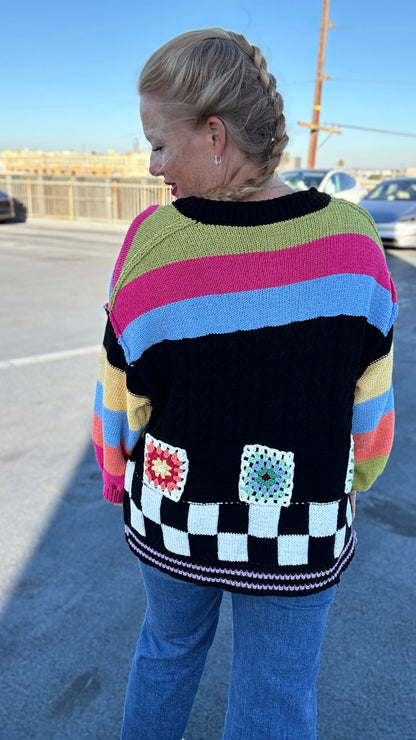Granny Square Chenille Cardi by POL