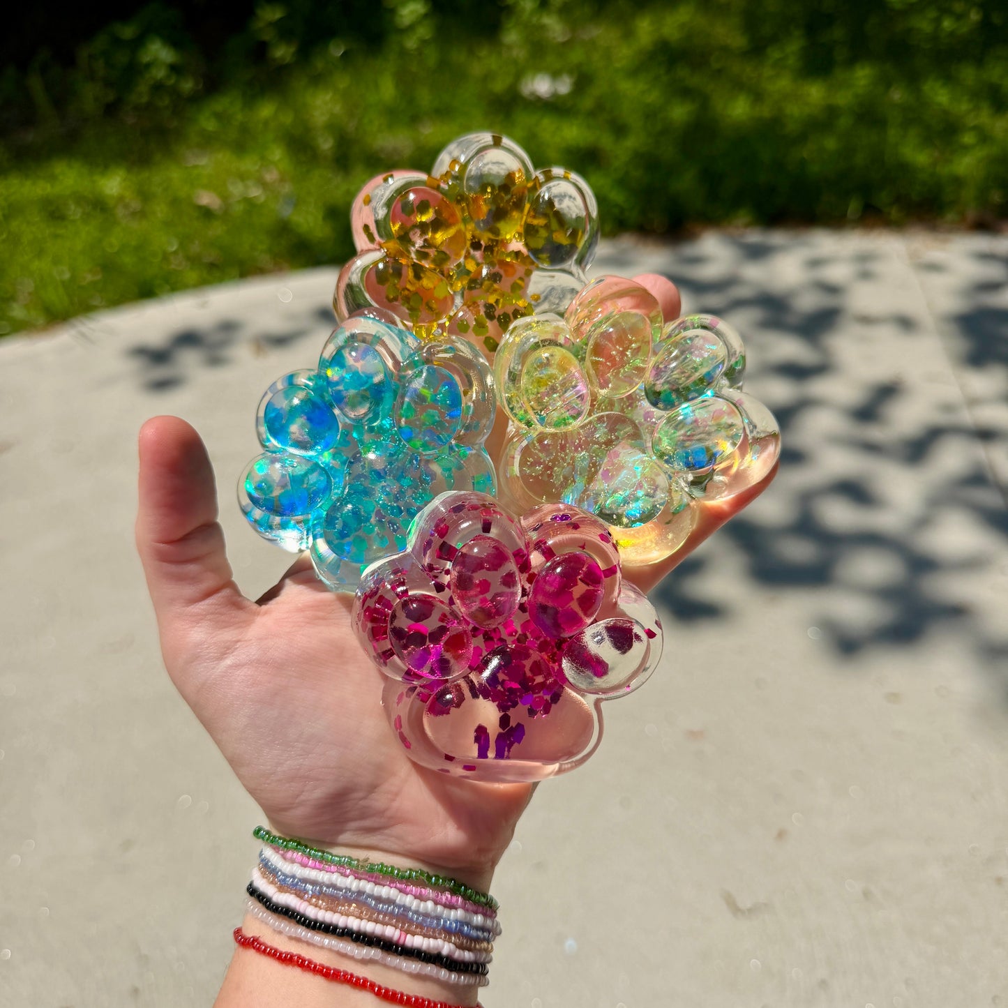 Squishy Toy - Paw Print, Glitter - PREORDER