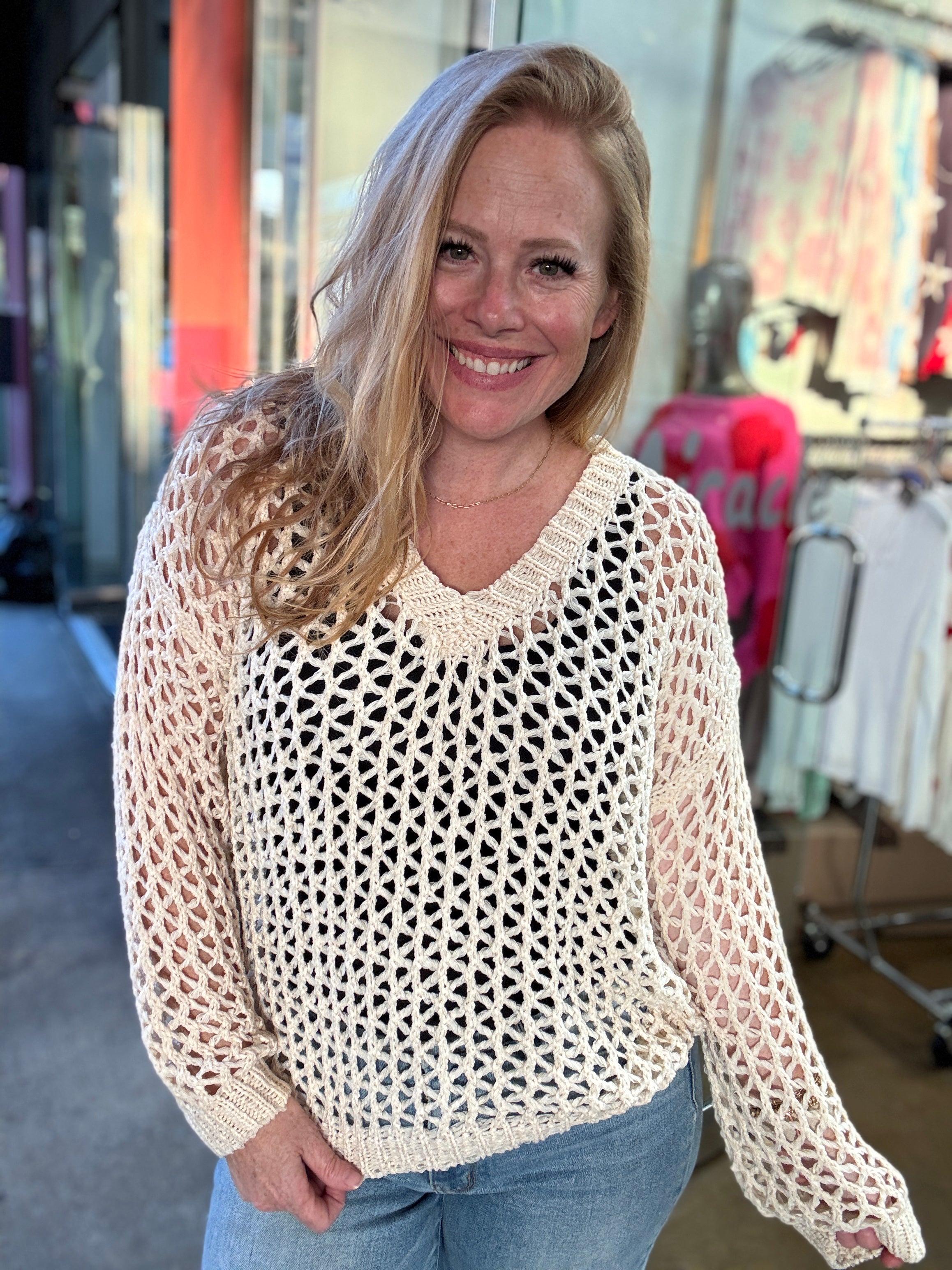 Driftwood Open Woven Sweater