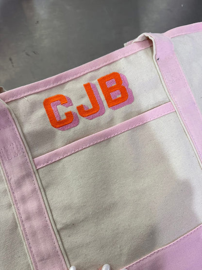 Embroidered Canvas Tote