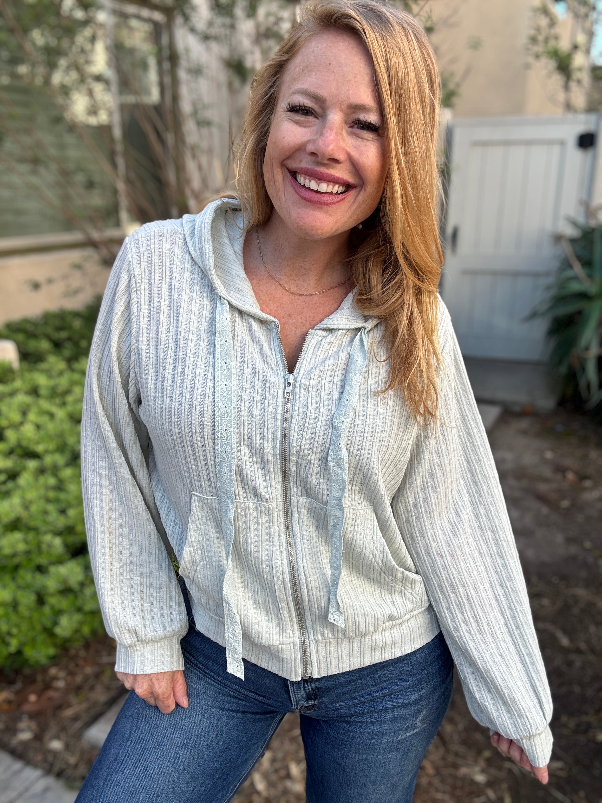 Mint to Be Light Zip Up