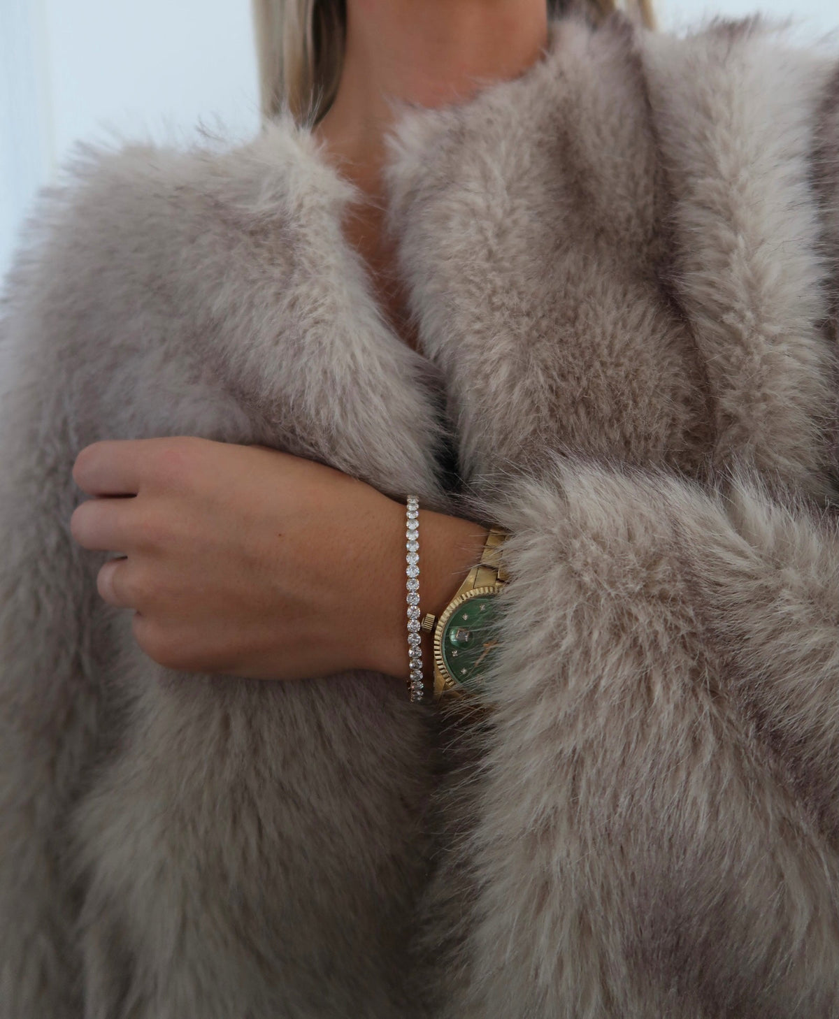 THICK STRETCHY TENNIS BRACELET