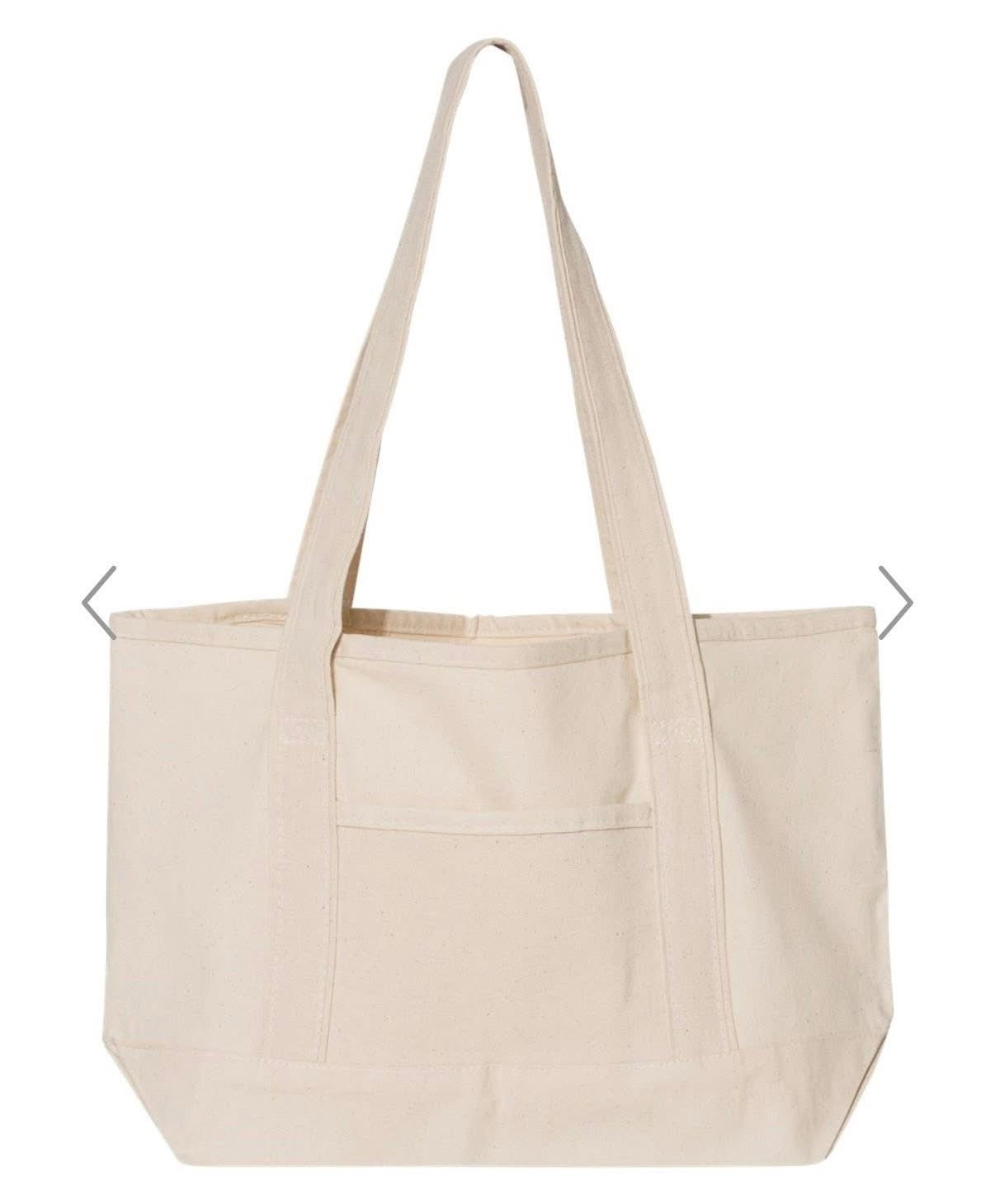 Embroidered Canvas Tote