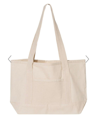 Embroidered Canvas Tote