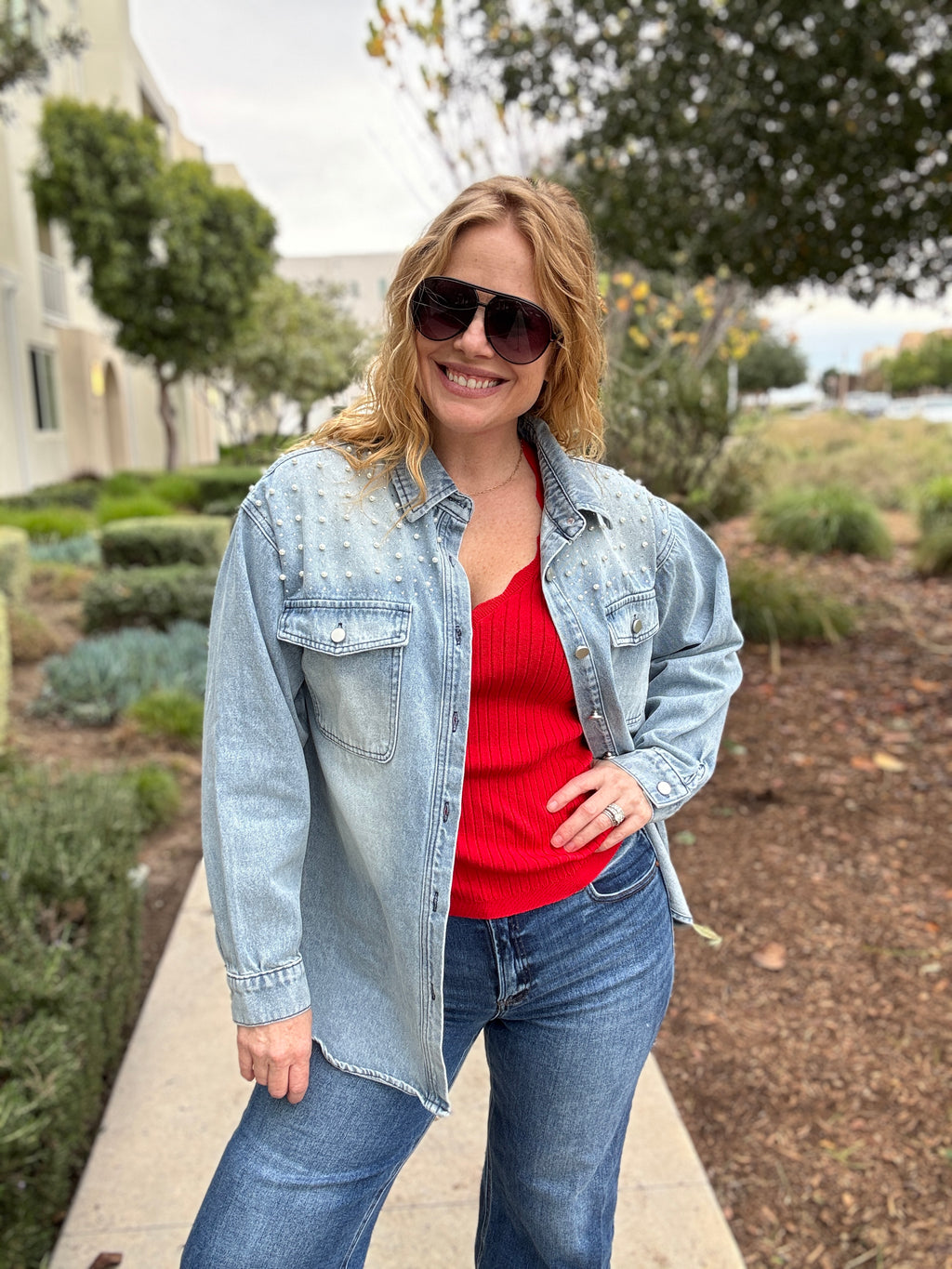 Leave a Little Sparkle Denim Jacket