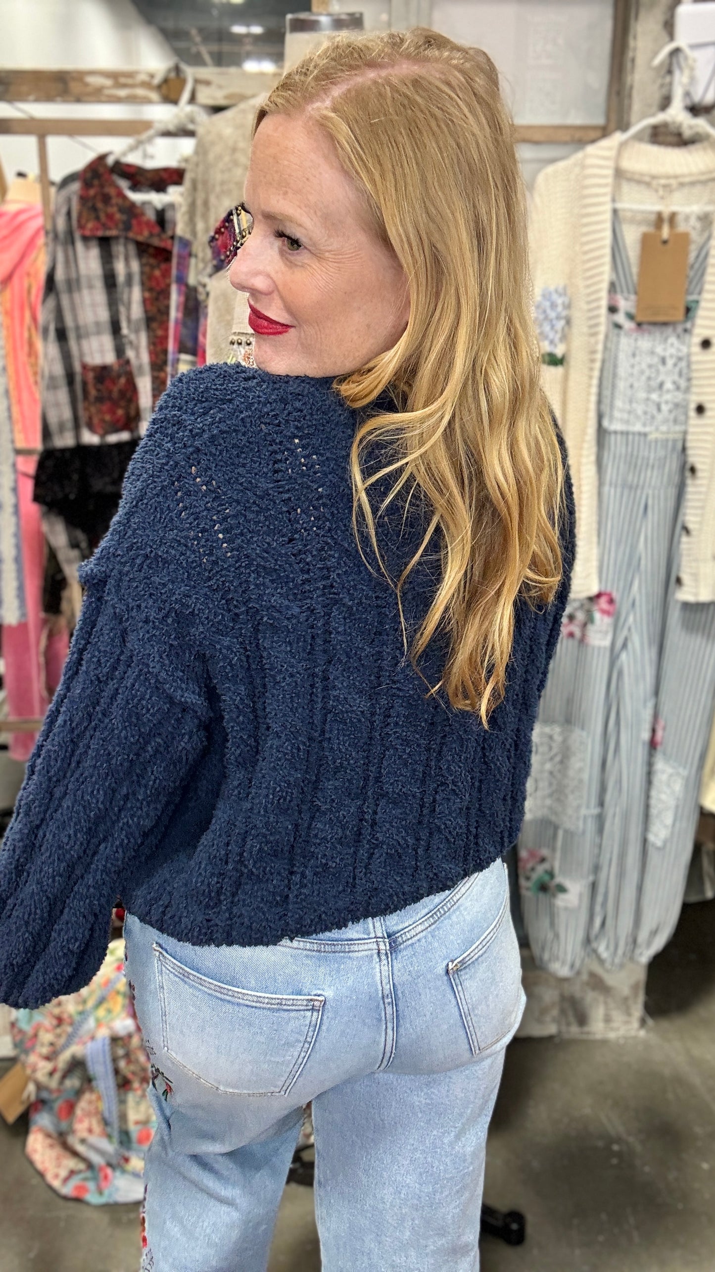 Cable Knit Chenille Sweater by POL