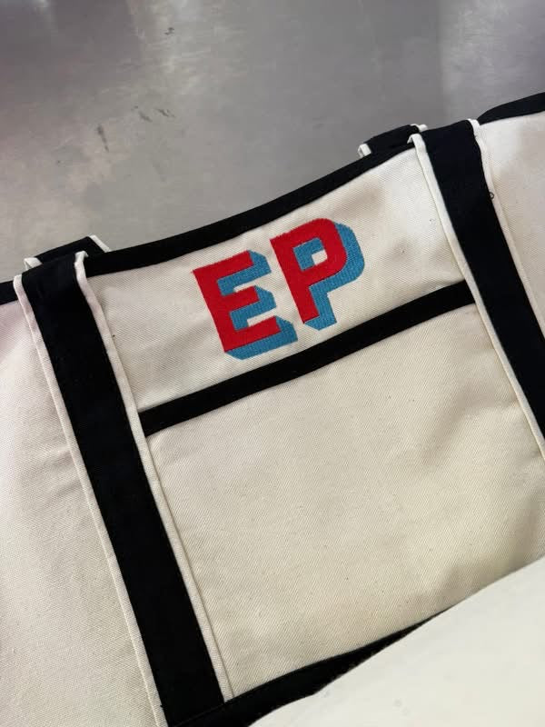 Embroidered Canvas Tote