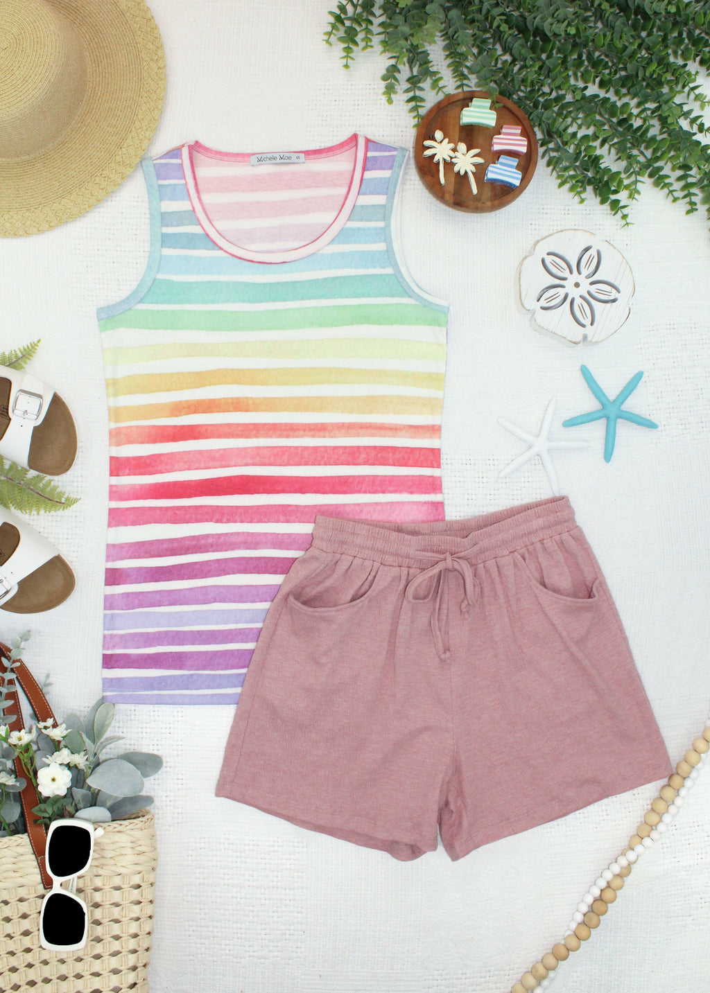 Ava Tank - Rainbow Stripes