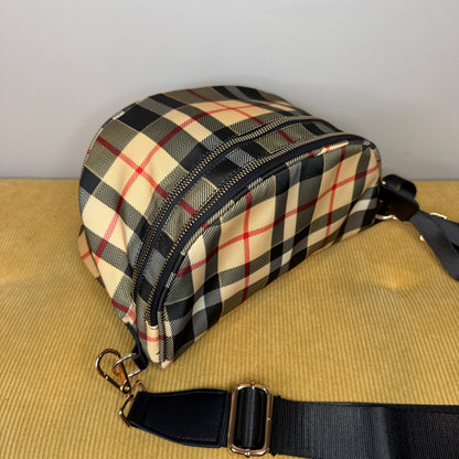 The Roni Nylon Crossbody - Famous Plaid- PREORDER