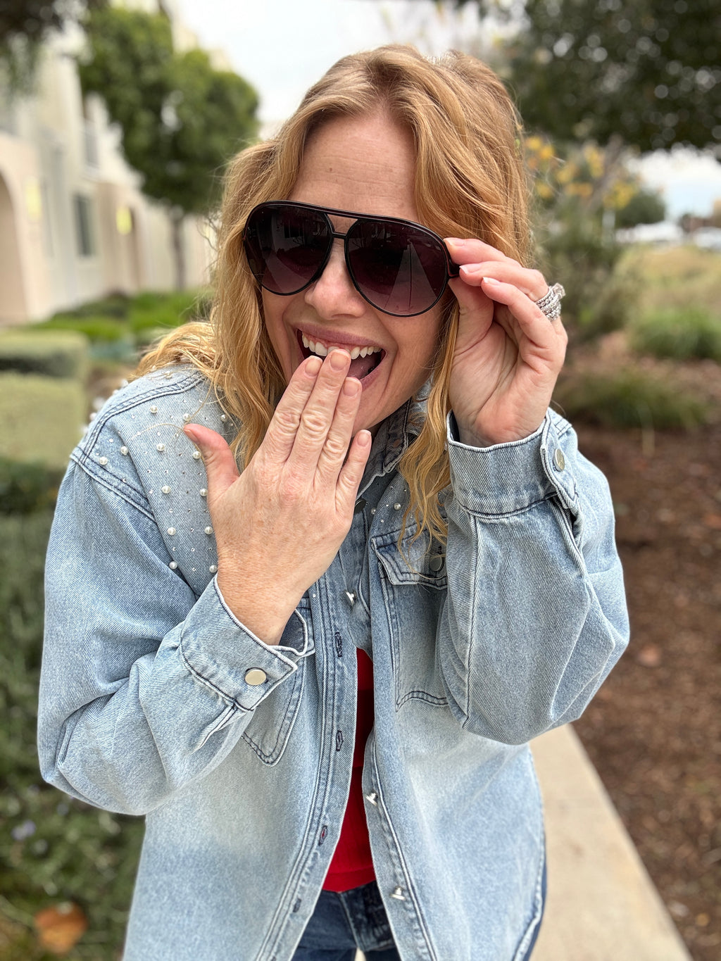 Leave a Little Sparkle Denim Jacket