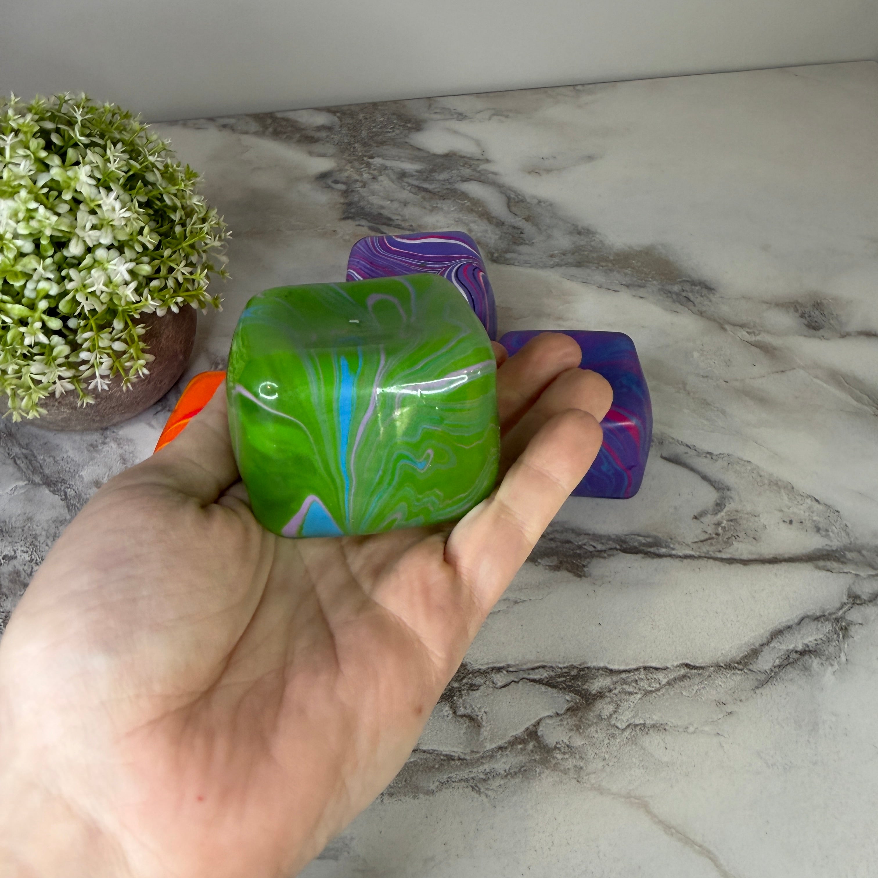 Squishy Toy - Marble Cube - PREORDER