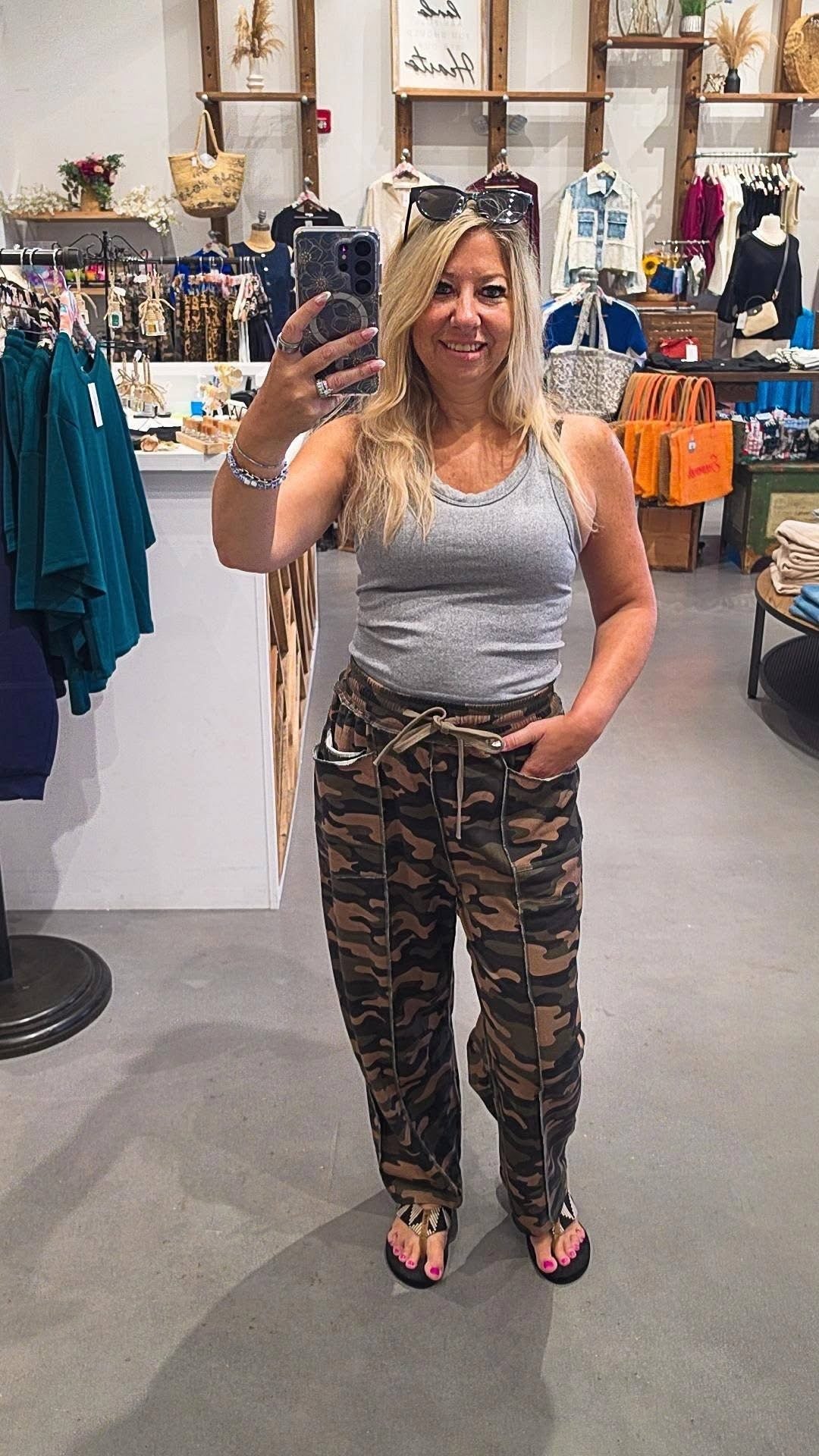 Untamed Camo Barrel Pants