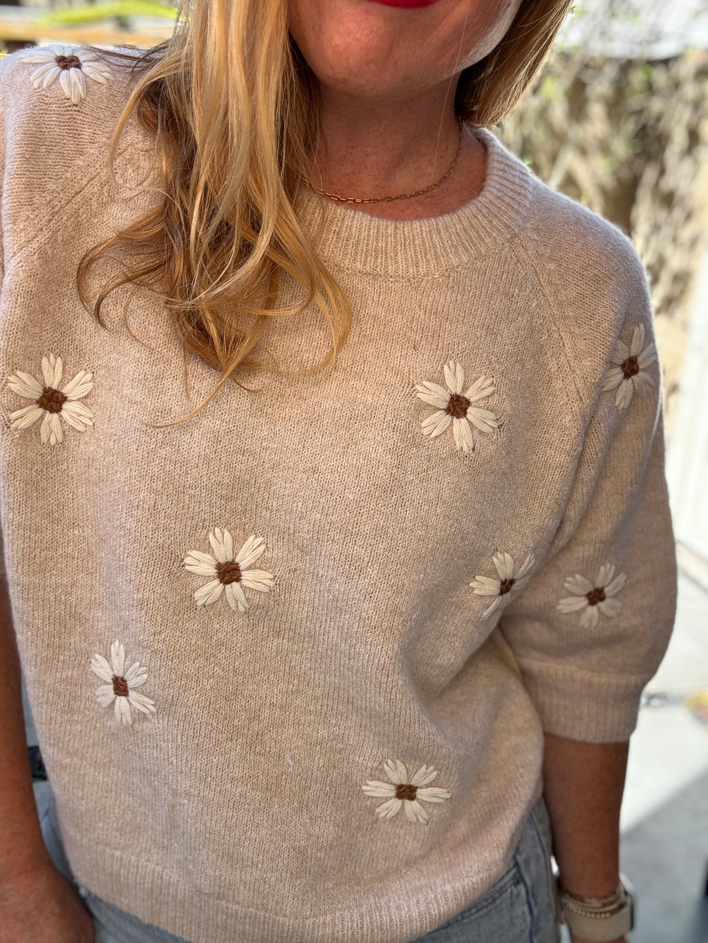 Petal Whispers Knit Sweater