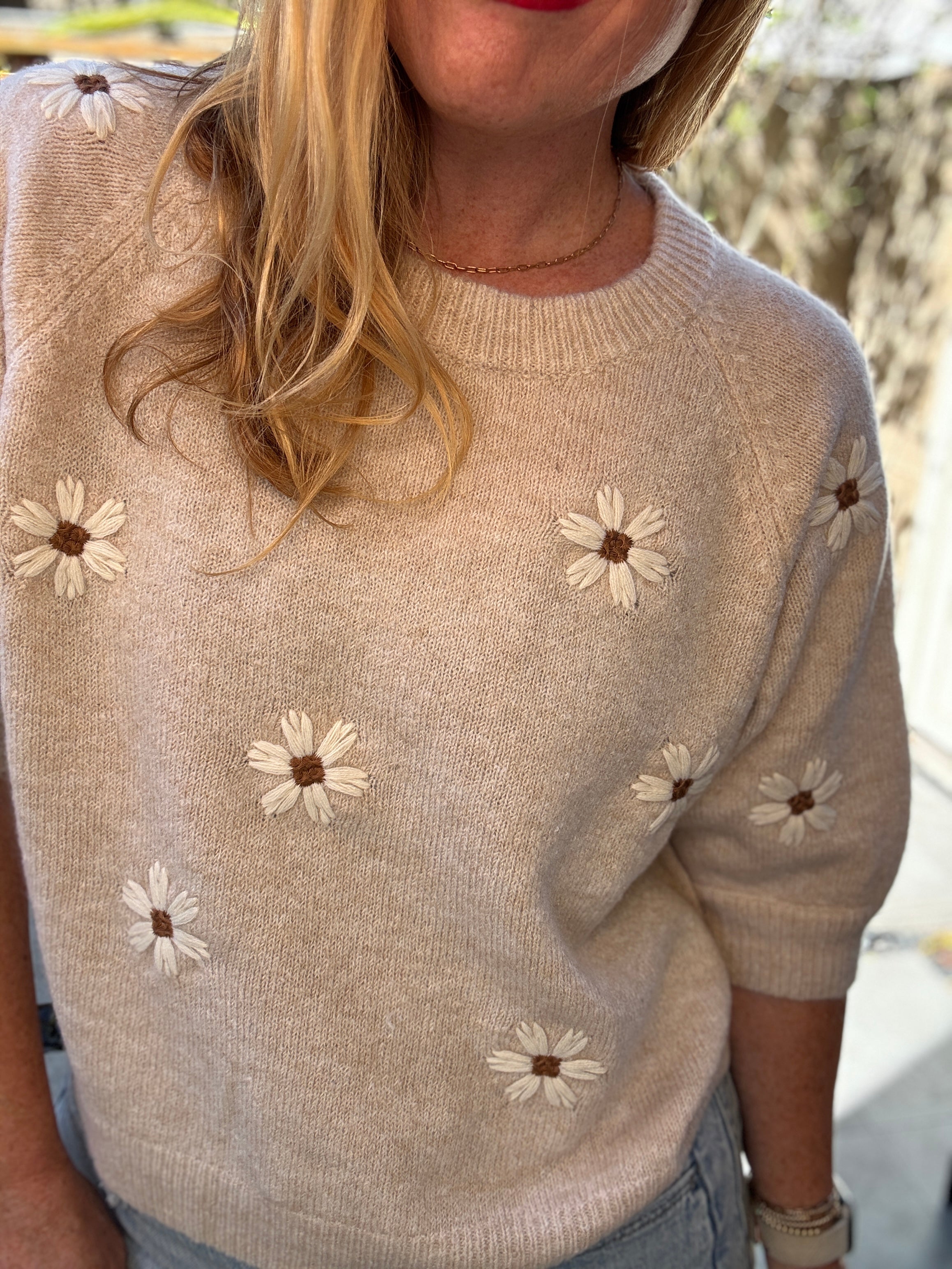 Petal Whispers Knit Sweater