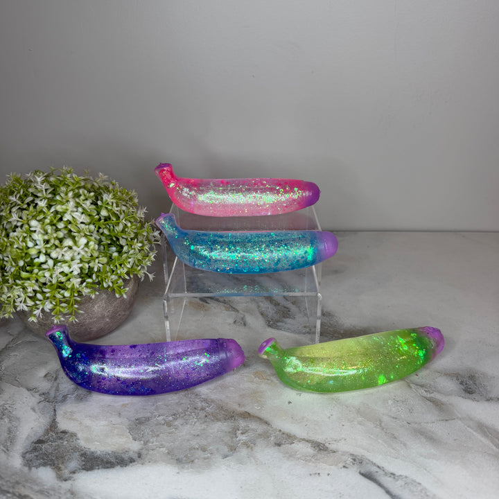 Squishy Toy - Glitter Banana - PREORDER