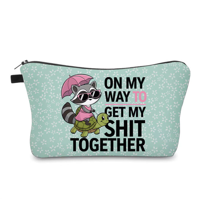 Pouch - Adult Raccoon Turtle Get My Shit Together