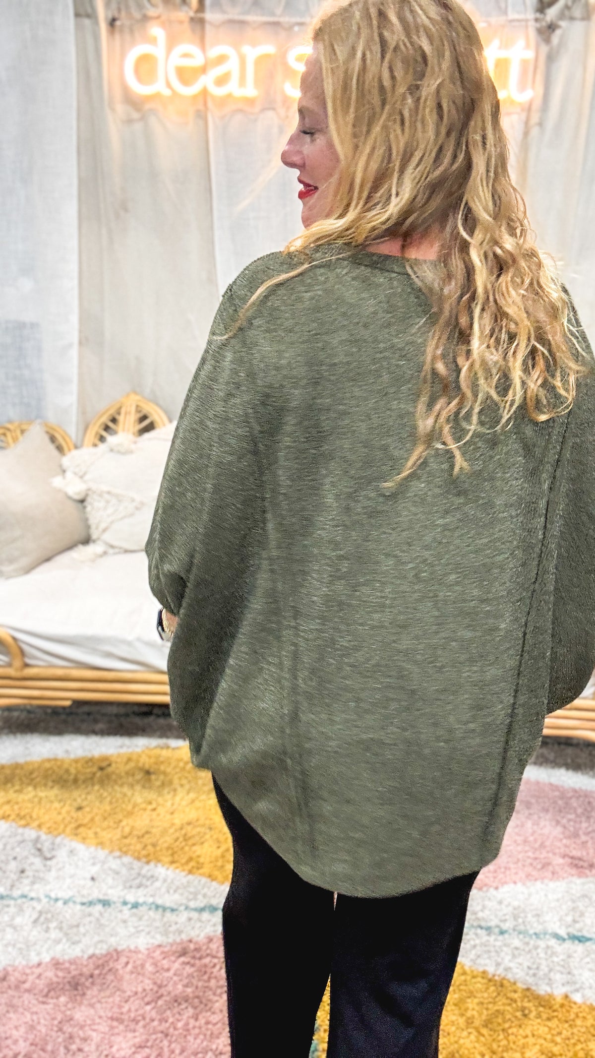 Drape Knit Poncho Top