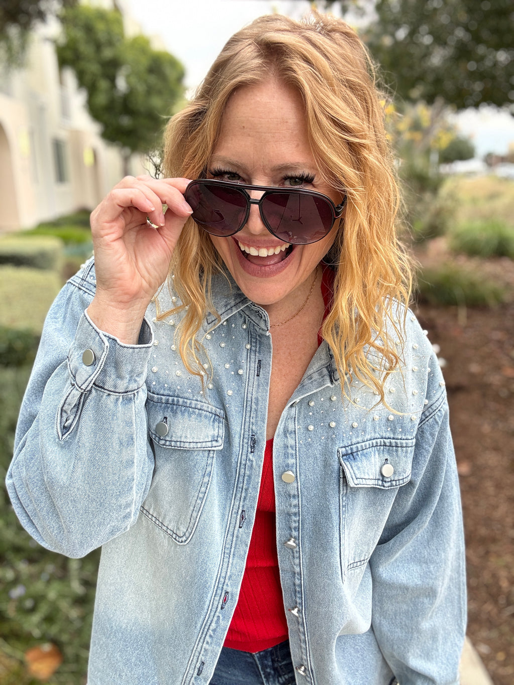 Leave a Little Sparkle Denim Jacket