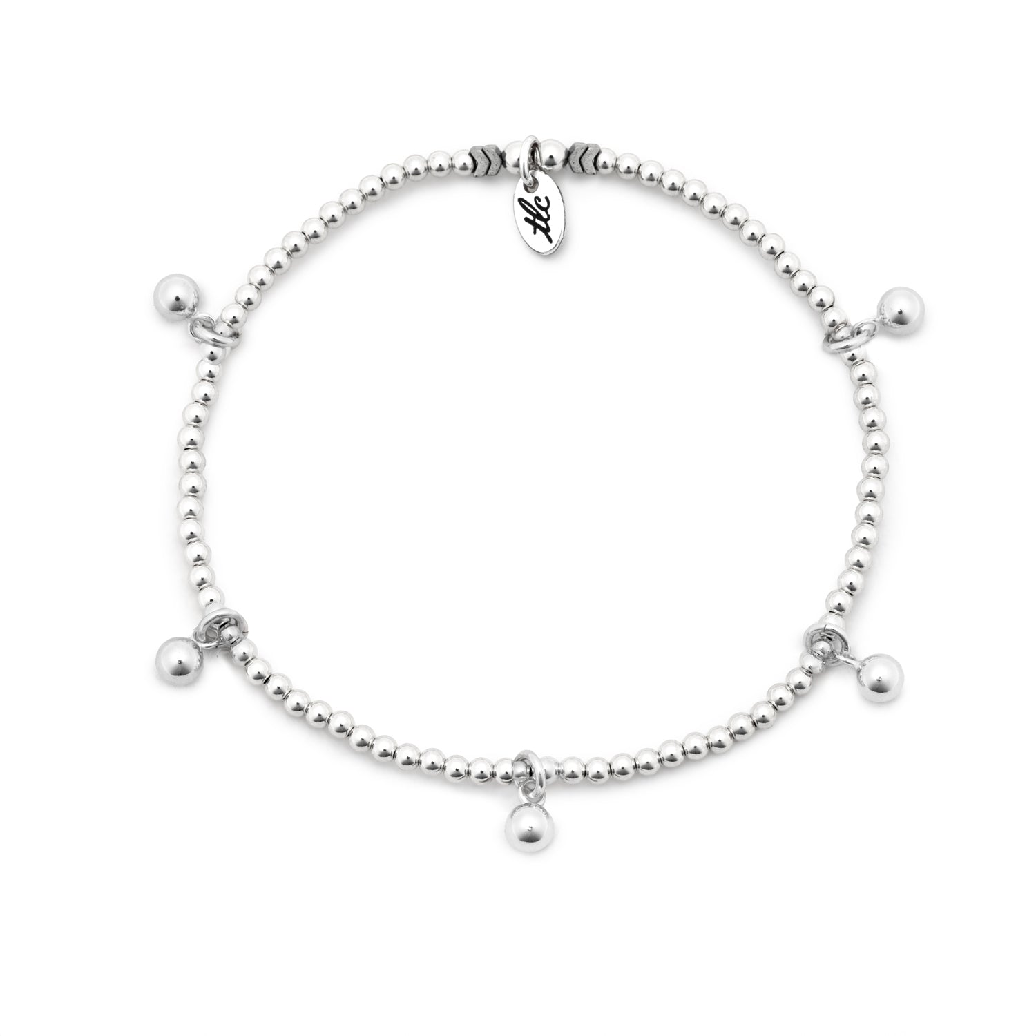 Bead Bliss - Sterling Silver Charmed Anklet