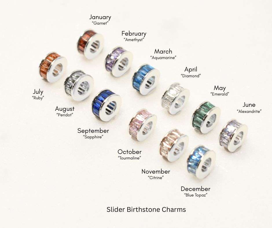 Slider Birthstone Charms