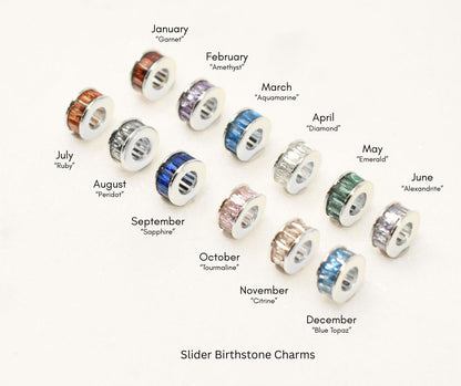 Slider Birthstone Charms