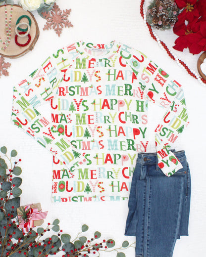 Blair Long Sleeve Top - Merry Christmas