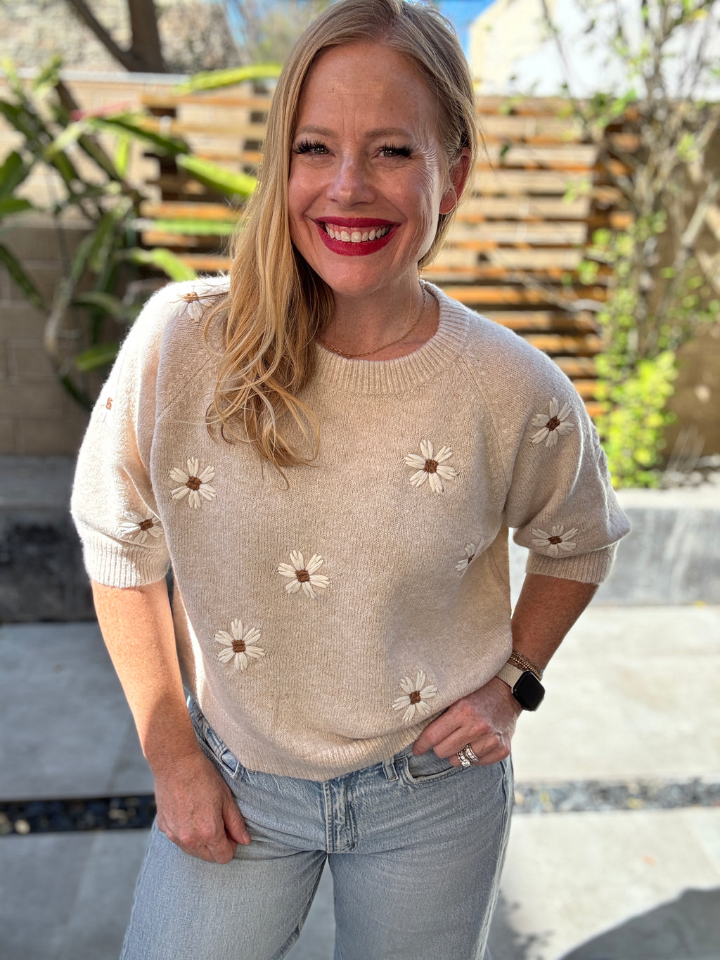 Petal Whispers Knit Sweater